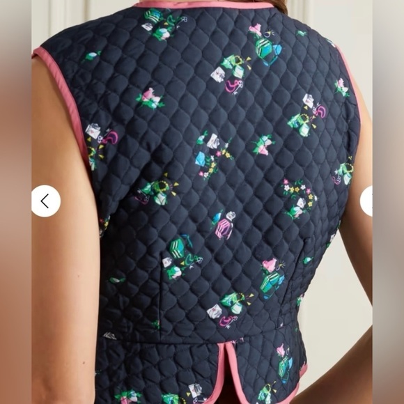 NWT Batsheva Bell Button Quilted Shell Love Letters Vest Womens Size 12 - Picture 3 of 16